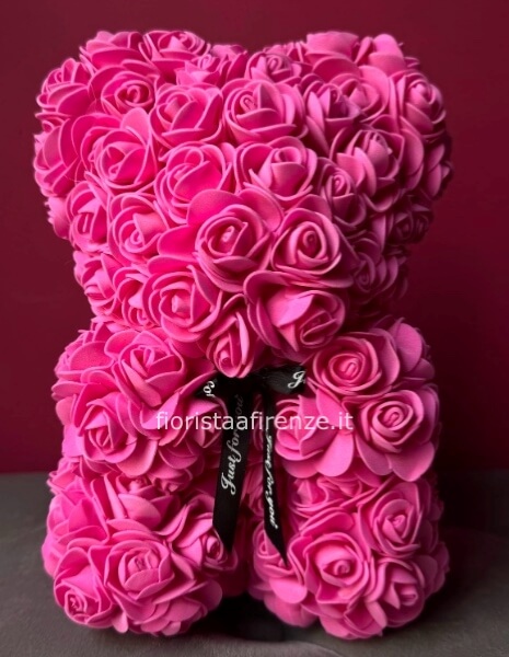 Teddy bear di rose (Rosa acceso) h 25 cm